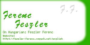 ferenc feszler business card